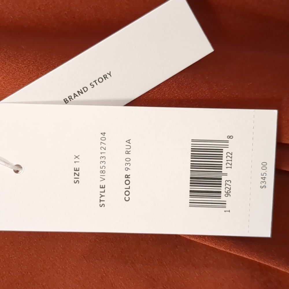 NWT Copper Silk Drape Top by Vince 1X - Picture 3 of 6